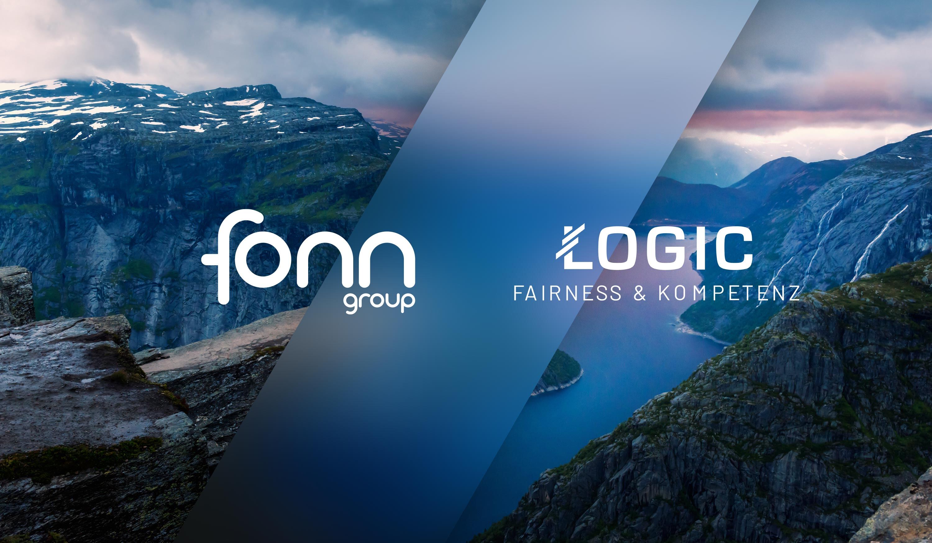 Fonn Group and Logic logos together on a nature background